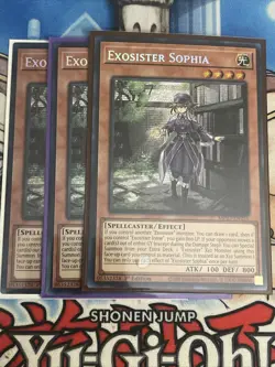 Exosister Sophia MP23-EN255 1st Prismatic Secret Rare NM Yugioh Card x3 Playset - Image 1