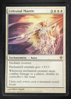 MTG Celestial Mantle- DAMAGED -Zendikar Magic the Gathering Card #006 - Image 1