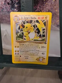 Pokemon Card - Lt. Surge's Raichu Gym Challenge 11/132 Holo Unlimited Holo Rare - Image 2