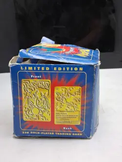 1999 Pokemon CHARIZARD 23k Gold Plated Trading Card Burger King blue Box SEALED - Image 4