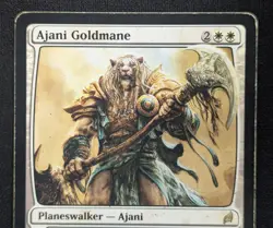 MTG Ajani Goldmane- DAMAGED -Lorwyn Magic the Gathering Card #001 - Image 3