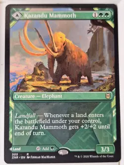 Kazandu Mammoth - SHOWCASE - Zendikar Rising - Magic the Gathering MTG Nice! - Image 1