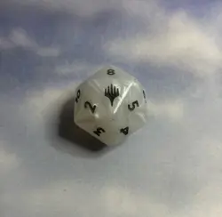 MTG Final Fantasy Oversized Die Spindown Dice D20 White - Image 2