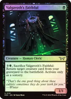 Valgavoth's Faithful Duskmourn: House of Horror Foil NM Near Mint MTG Magic - Image 1