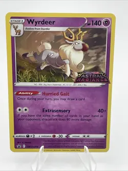 Pokemon Sword & Shield Black Star Promo Astral Radiance Stamp SWSH206 Wyrdeer - Image 1