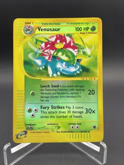 Pokemon Base Set Expedition # 67/165 Reverse Holo Venasaur - Image 1