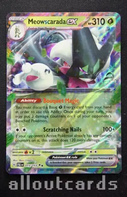 2023 Pokemon Paldean Fates Meowscarada ex 015/193 NM/M - Image 1