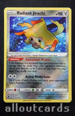 2022 Pokemon Silver Tempest Radiant Jirachi 120/195 NM/M - Image 1