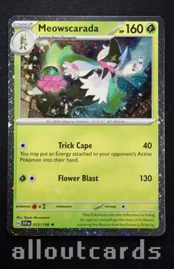2023 Pokemon Fall Collector Chest Meowscarada Cosmos Holo 015/198 NM/M - Image 1