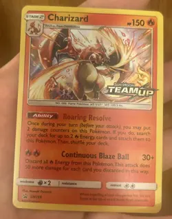 Pokemon TCG Charizard SM158 Holo Promo Team Up Stamped - Image 2