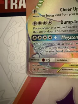 2019 Pokemon S & M Team Up Eevee & Snorlax GX Tag Team Secret Rare 191/181 READ! - Image 4