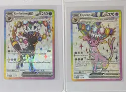 Prismatic Evolutions Umbreon EX 176 & Espeon EX 175 Black Star Promos Pokemon - Image 1