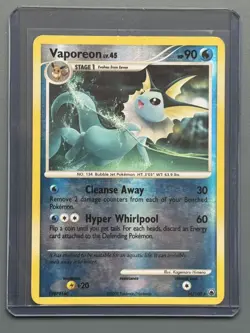 Pokemon Vaporeon Majestic Dawn 34/100 Reverse Holo Rare 90 HP 2008 - Image 1