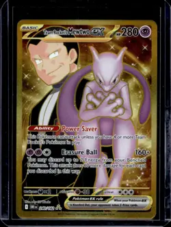 2025 Pokemon Destined Rivals Team Rocket's Mewtwo ex Hyper Rare #240/182 - Image 1