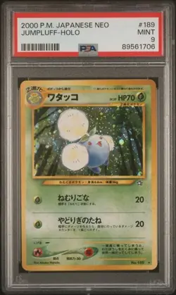 2000 POKEMON JAPANESE NEO #189 JUMPLUFF-HOLO PSA 9 - Image 1