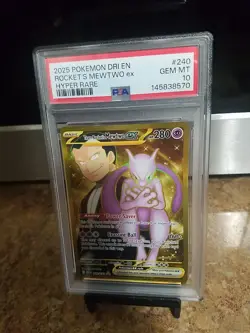 2025 Pokemon Dri En Rocket's Mewtwo Ex Hyper Rare Psa 10 - Image 3
