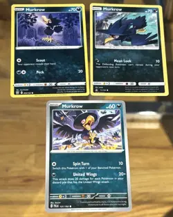 3x Murkrow Mini Collection Set Pokemon TCG Deck Building Dark Energy - Image 1