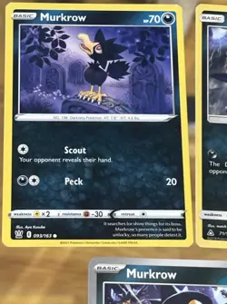 3x Murkrow Mini Collection Set Pokemon TCG Deck Building Dark Energy - Image 4