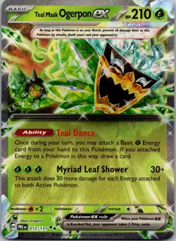 Teal Mask Ogerpon ex - 012/131 - SV: Prismatic Evolutions Pokemon TCG NM Holo - Image 1