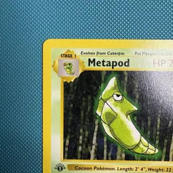 Pokemon Vintage 1st Edition Metapod 054/102 Base Set (Shadowless) Wotc 1999 - Image 2