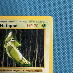 Pokemon Vintage 1st Edition Metapod 054/102 Base Set (Shadowless) Wotc 1999 - Image 3