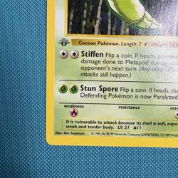 Pokemon Vintage 1st Edition Metapod 054/102 Base Set (Shadowless) Wotc 1999 - Image 5