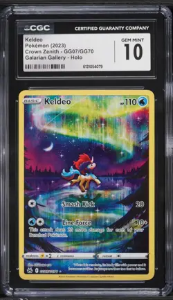 2023 Pokemon Crown Zenith Alt Art Keldeo #GG07 CGC 10 - Image 1