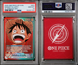 2025 ONE PIECE OP13-CARRYING ON HIS WILL ALTERNATE ART MONKEY D. LUFFY PSA 10 - Image 3