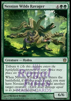 Nessian Wilds Ravager 2x FOIL BNG MTG Born of the Gods Rare MINT green - Image 1