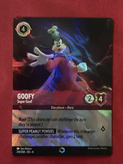 Goofy Super Goof Enchanted Disney Lorcana Alternate Art 214/204 EN4 NM - Image 1