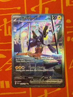 POKEMON TCG MIRAIDON EX 244/198 SPECIAL ILLUSTRATION RARE NM SCARLET VIOLET BASE - Image 1
