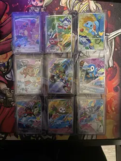 Pokemon TCG: First Partner Illustration Series 1 Complete Set of 9 Cards NM - Image 1