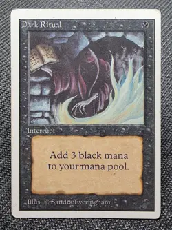 MTG Dark Ritual- DAMAGED -Unlimited Magic the Gathering Card #099 - Image 1
