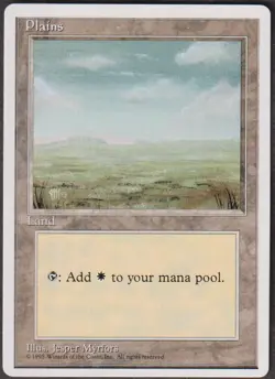 MTG - Plains - ALTERNATE 4th Edition Magic - Image 1