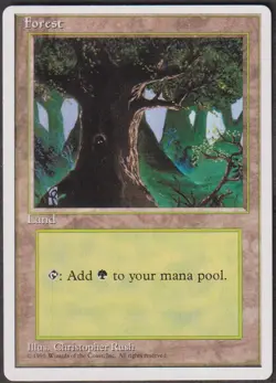 MTG - Forest - ALTERNATE 4th Edition Magic - Image 1