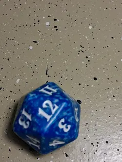 MTG D20 Spindown Dice (KDSH) Blue/White Marble - Image 2