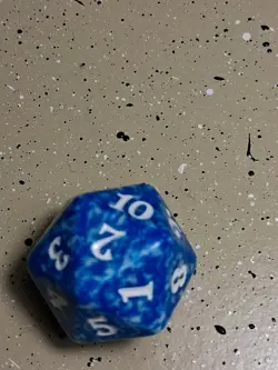 MTG D20 Spindown Dice (KDSH) Blue/White Marble - Image 3