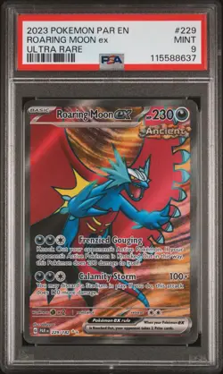 2023 POKEMON PAR EN-PARADOX RIFT ULTRA RARE #229 ROARING MOON EX PSA 9 - Image 1