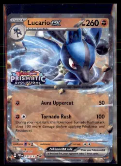 Pokemon Lucario ex (Prismatic Evolutions Stamp) 051/131 - Image 1
