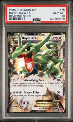 RAYQUAZA EX PSA 10 XY 75 ROARING SKIES POKEMON TCG 2015 - Image 1