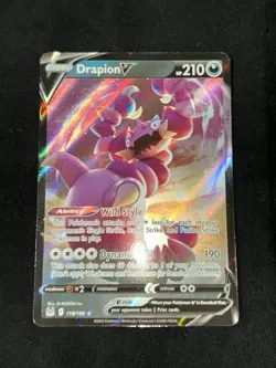 Pokemon Drapion V Swsh11: Lost Origin Ultra Rare Full Art Holo 118/196 TCG Card - Image 2