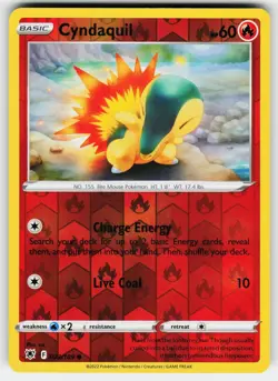 Cyndaquil 023/189 Common Astral Radiance Pokemon Reverse Holo Near Mint - Image 1
