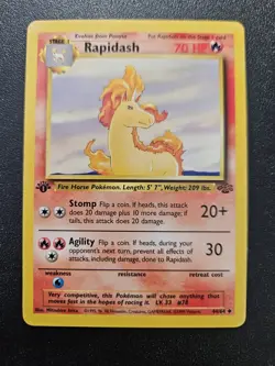 Pokemon 1st Edition Jungle Rapidash 44/64 EXCELLENT - Image 1