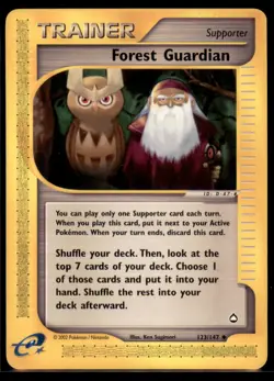 Pokemon Card - Forest Guardian Aquapolis 123/147 Uncommon supporter - Image 1