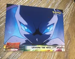 LEAVING THE NEST #4 - BLUE Logo - NON-HOLO MEWTWO SB- TOPPS POKEMON CARD - NM - Image 1