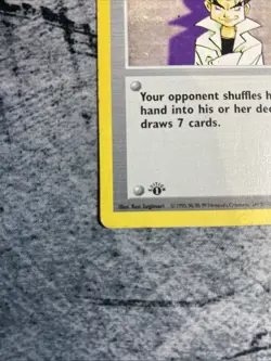 1999 Pokemon Base Set 1st Edition Imposter Professor Oak Trainer Card 73/102 - Image 3