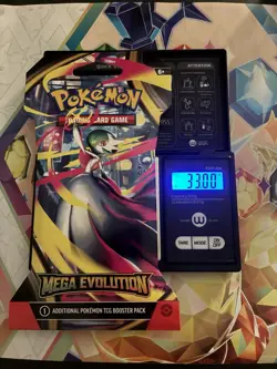 (VERY HEAVY) 33.00g Pokemon TCG Mega Evolution Sleeved Booster Pack (SEALED)✅ - Image 1