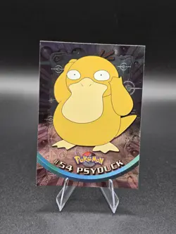 Pokemon 2000 Topps Chrome Pokemon Series 1 #54 Psyduck Pokemon T.V. NM - Image 1