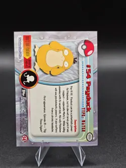Pokemon 2000 Topps Chrome Pokemon Series 1 #54 Psyduck Pokemon T.V. NM - Image 2