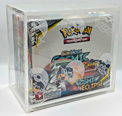 Pokemon TCG Sun & Moon Cosmic Eclipse Booster Box w/Acrylic Case #1 - Image 1